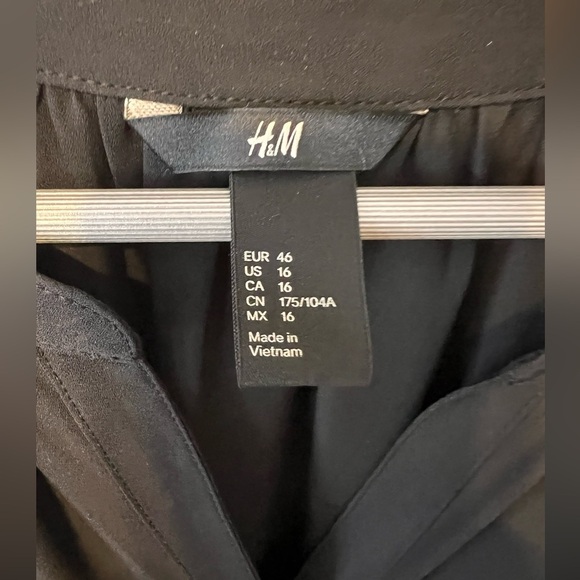 🟣H&M Button Down Sleeveless Tunic Dress Size 16 - Picture 3 of 6